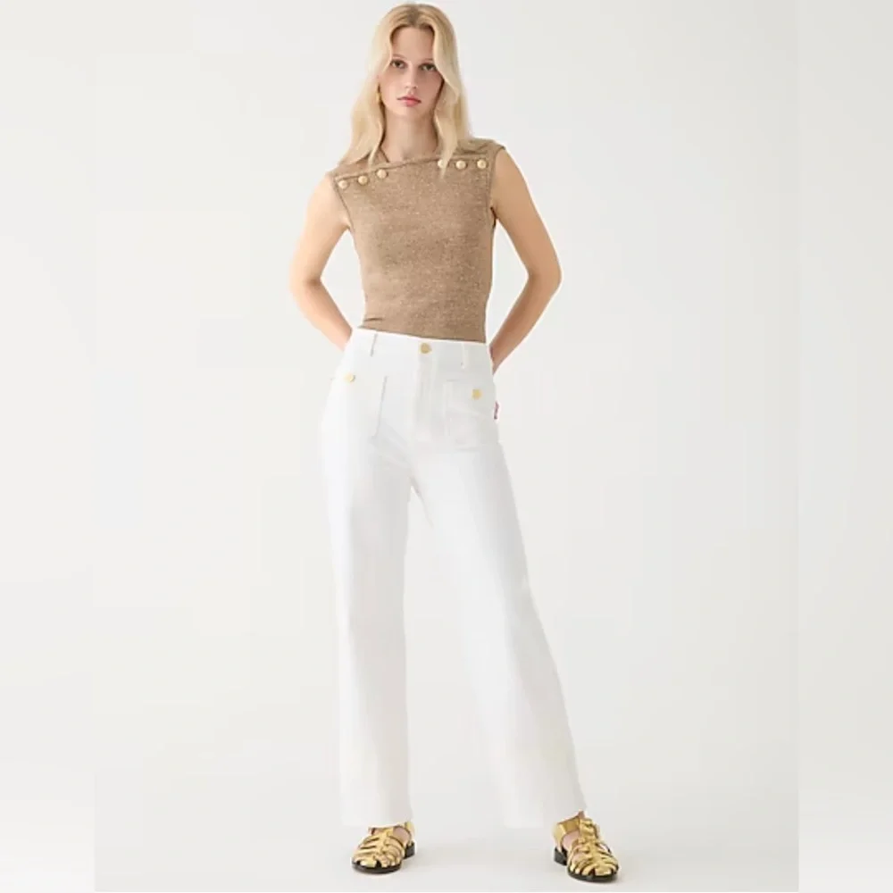 J. Crew Sailor slim wide-leg jean in white • multiple sizes • BX940 - Picture 2 of 11